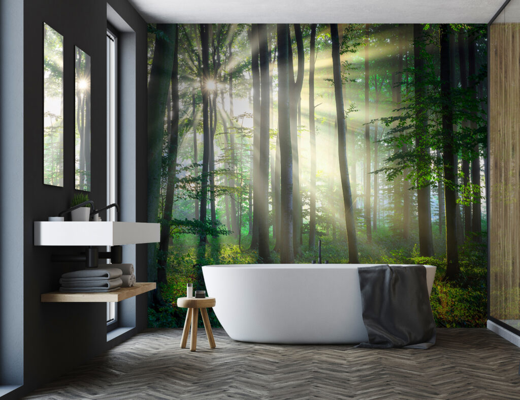 Aqua Composite Digi-panels Sunlight in the Forest